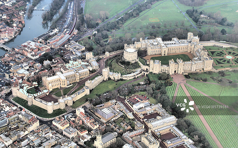 城堡航拍照片图片素材