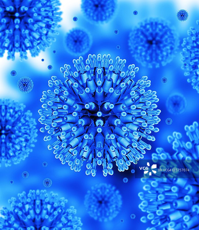 疱疹病毒颗粒图片素材