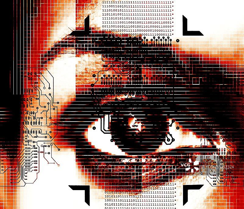 人工智能（AI）概念电脑艺术图片素材