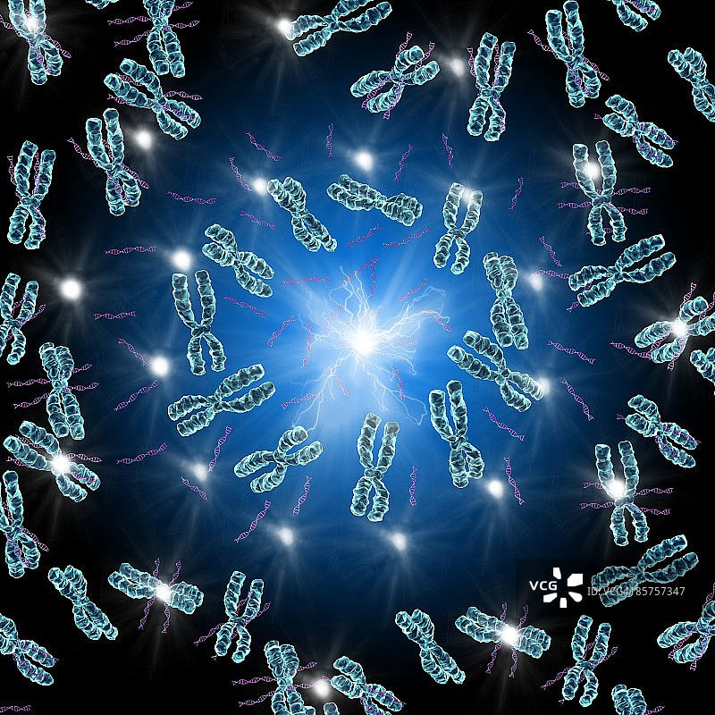 染色体的电脑艺术作品图片素材