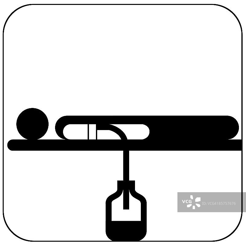 白色背景上的献血符号图片素材