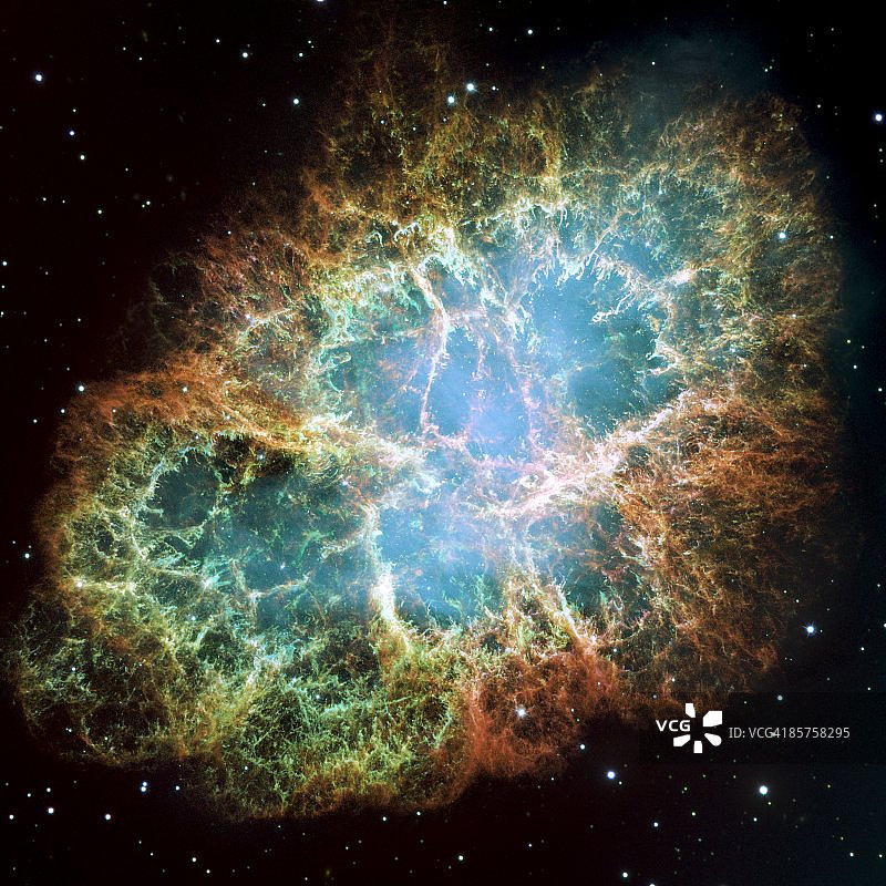 壮观的蟹状星云图片素材