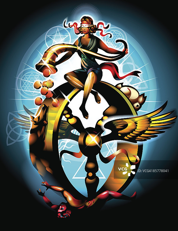 塔罗牌命运之轮图片素材