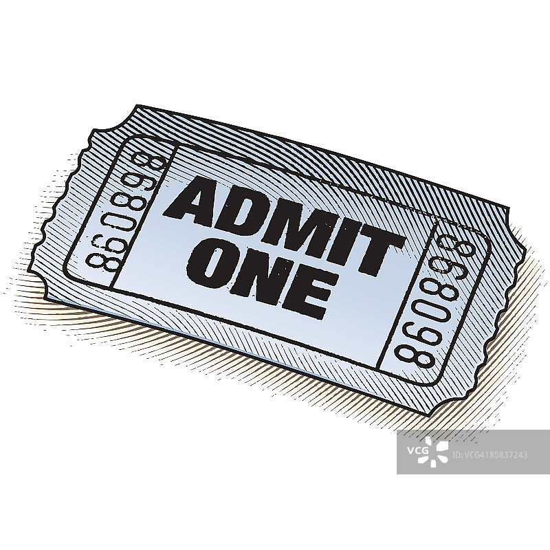 入场券雕刻图案图片素材