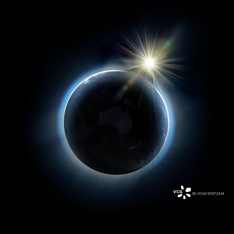 从太空看地球图片素材