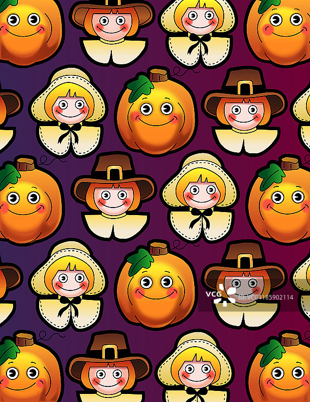 朝圣者和南瓜图片素材