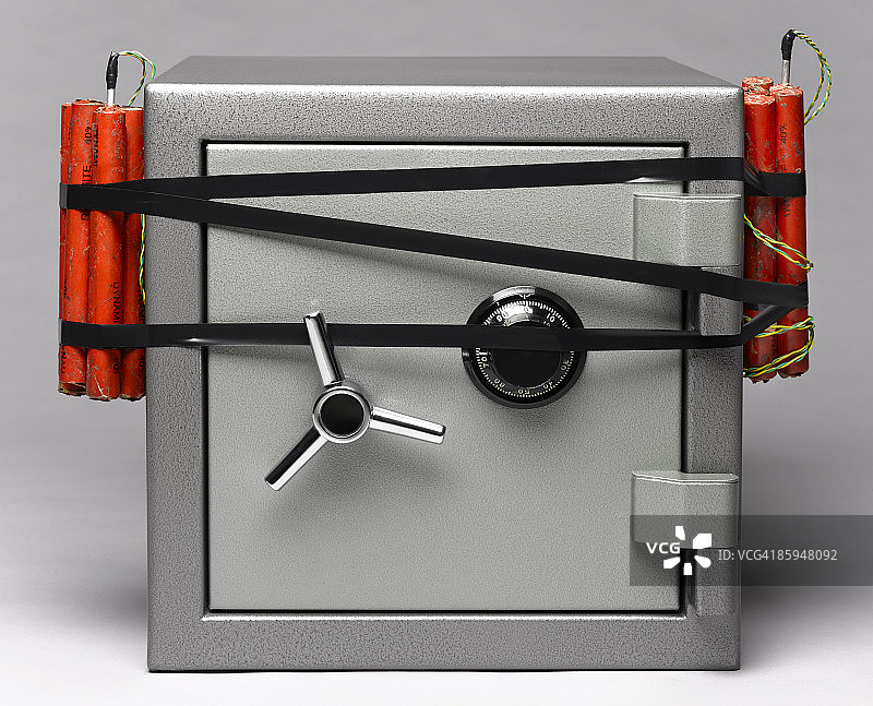 粘在保险箱上的炸药图片素材