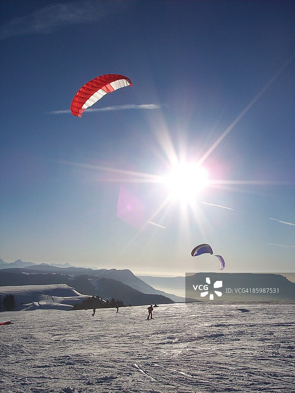 雪地风筝图片素材