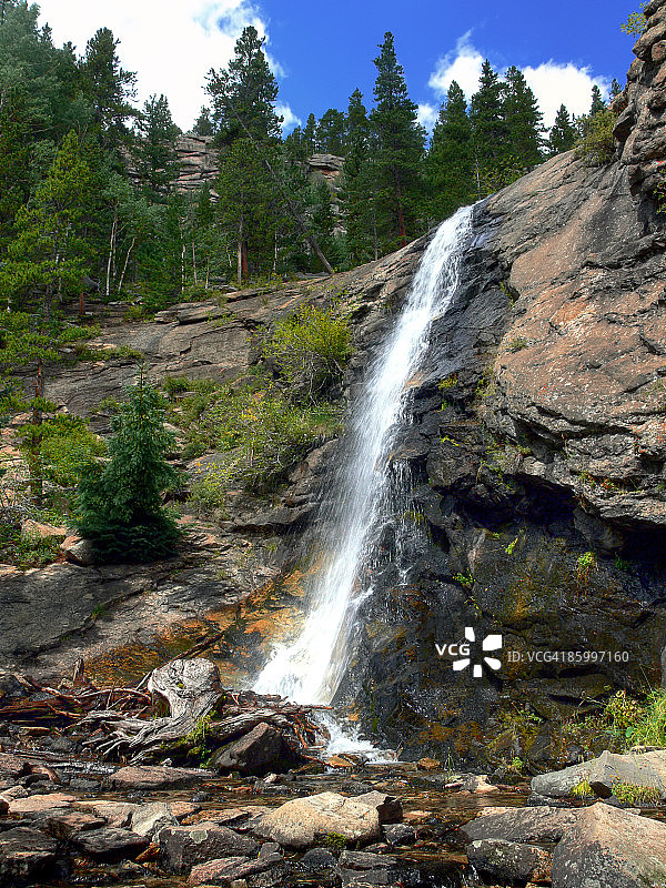 落基山国家公园的新娘面纱瀑布图片素材