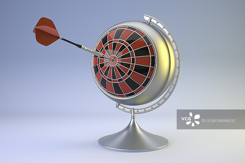 飞镖射击地球仪图片素材