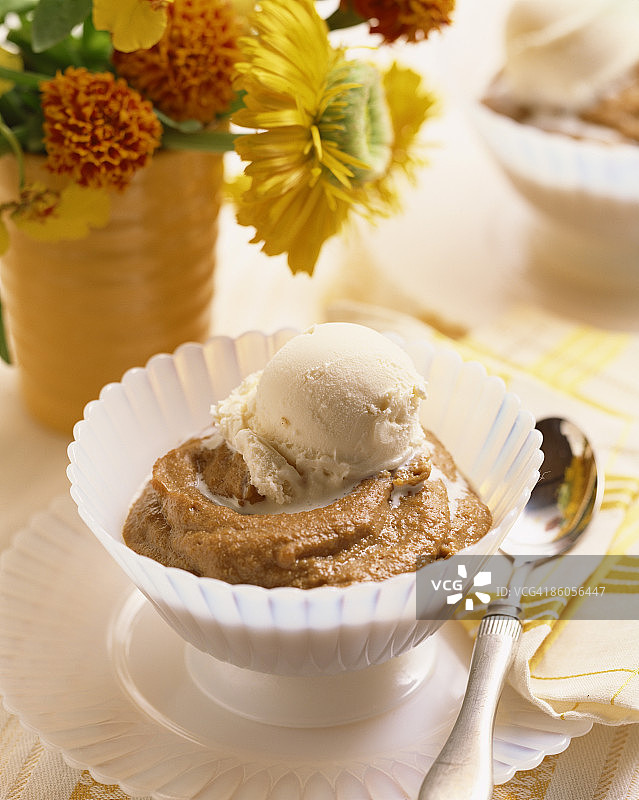 印度布丁配冰淇淋图片素材