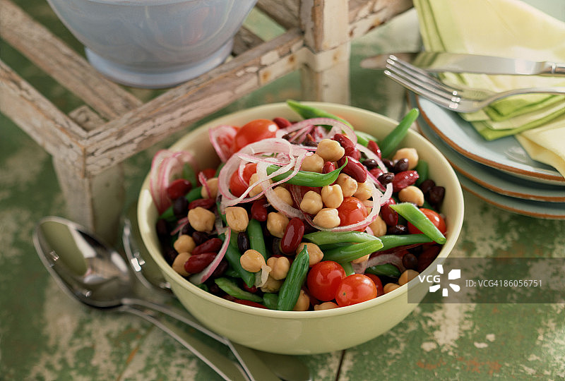 腌制豆类沙拉图片素材