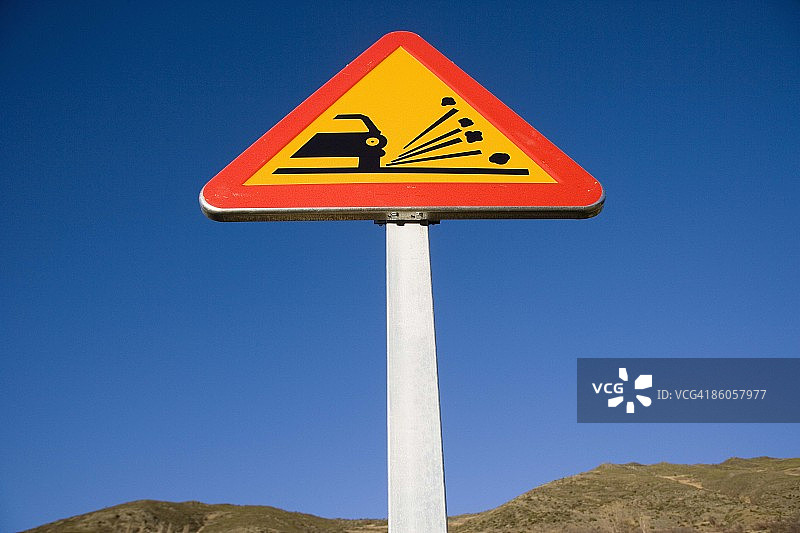 户外警示牌图片素材