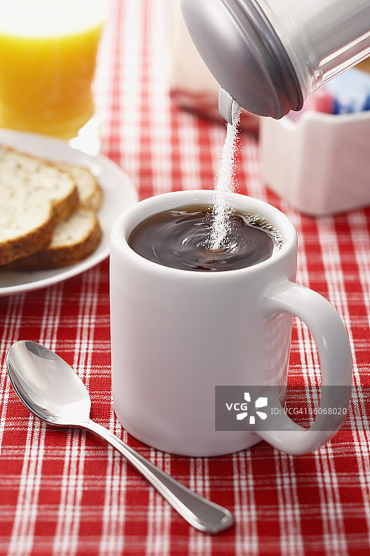 餐厅里的糖咖啡图片素材