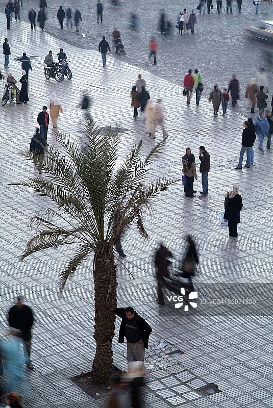 城镇广场的俯视照片图片素材