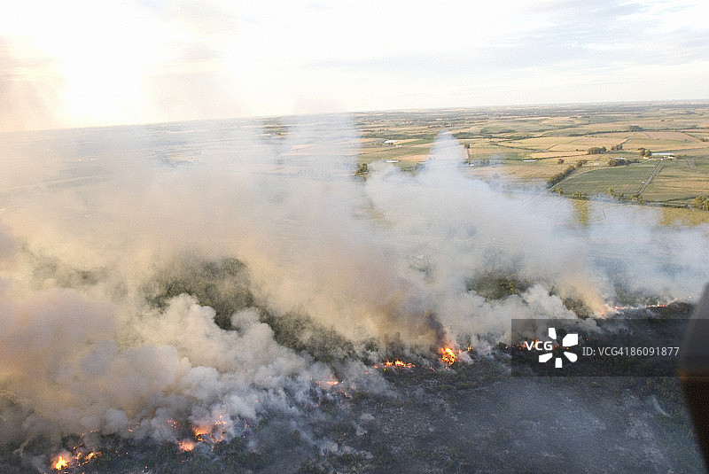 乌拉圭卡内洛内斯省的森林火灾图片素材