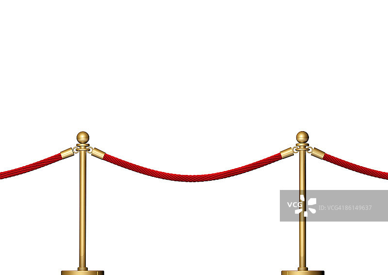 用于隔离人群的绳索图片素材