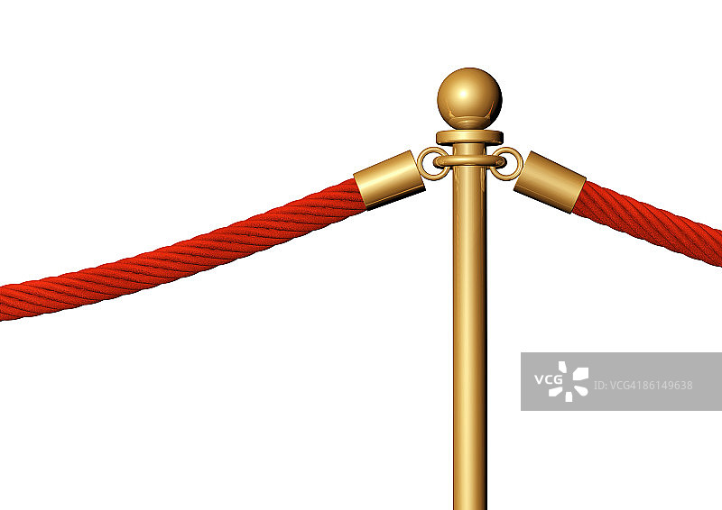 用于隔离人群的绳索或细绳图片素材