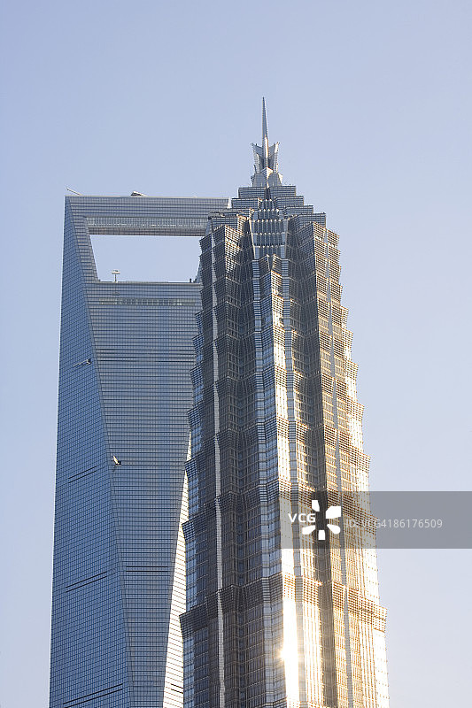 两座办公楼景观图片素材