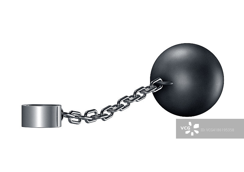 关闭的镣铐或脚镣图片素材