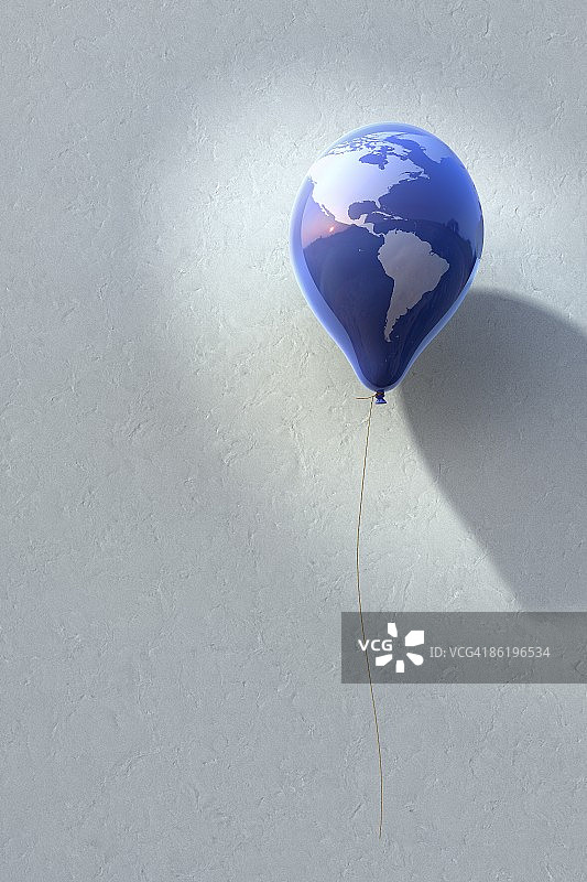 带有美国形状的蓝色气球图片素材