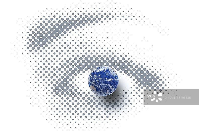 地球仪作为光栅化眼睛的瞳孔图片素材