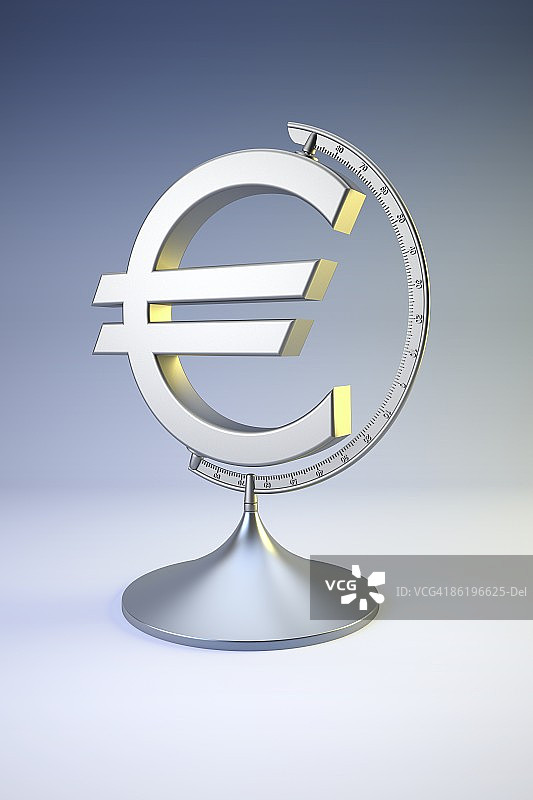 显示为地球的欧元符号图片素材