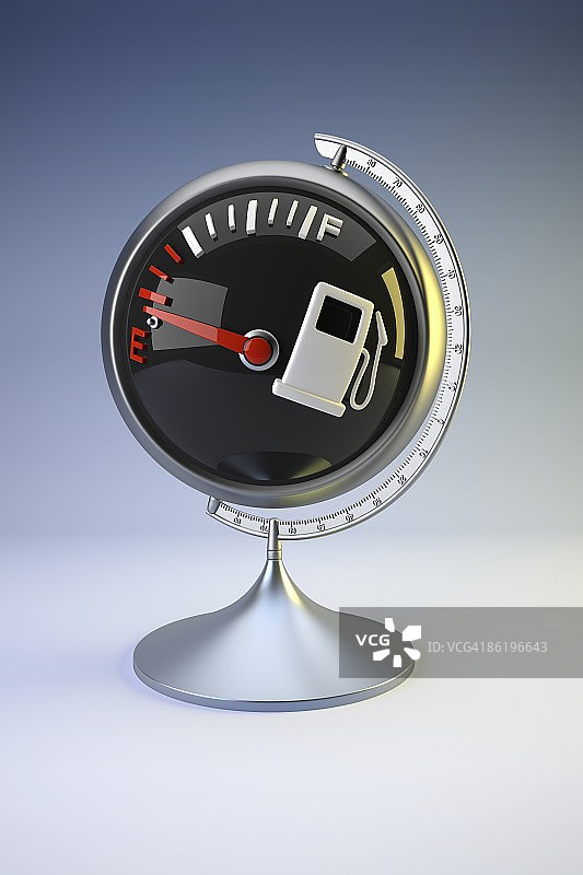 燃油表显示油量不足图片素材