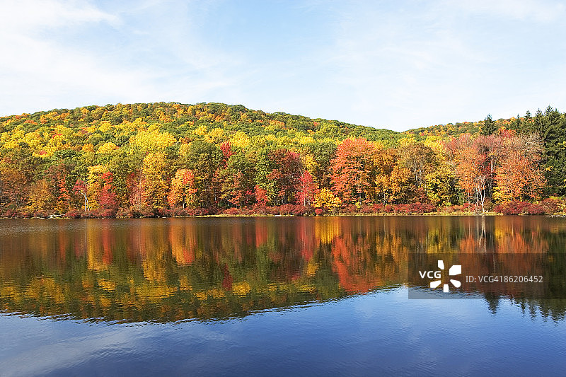 纽约熊山的秋叶图片素材