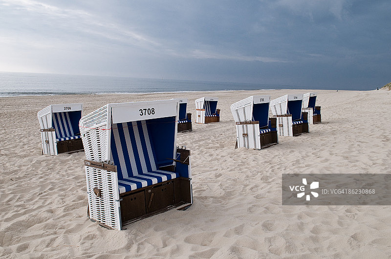 叙尔特岛沙滩椅图片素材