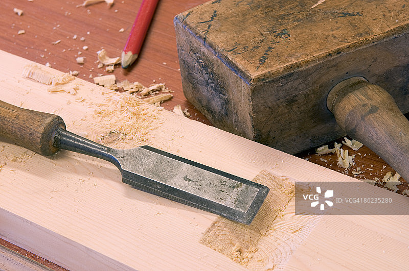 凿子和木槌图片素材