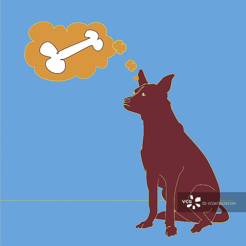狗在想骨头图片素材