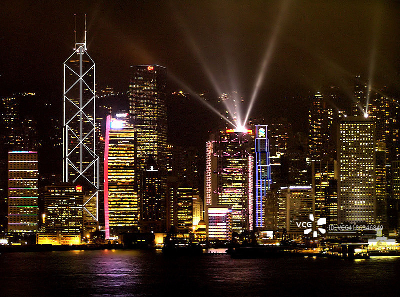 香港岛夜景图片素材