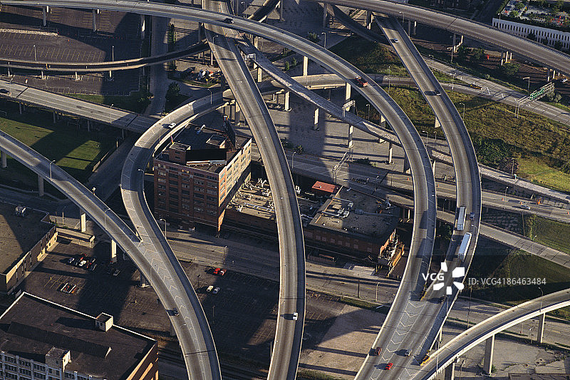 威斯康星州密尔沃基的公路和匝道图片素材