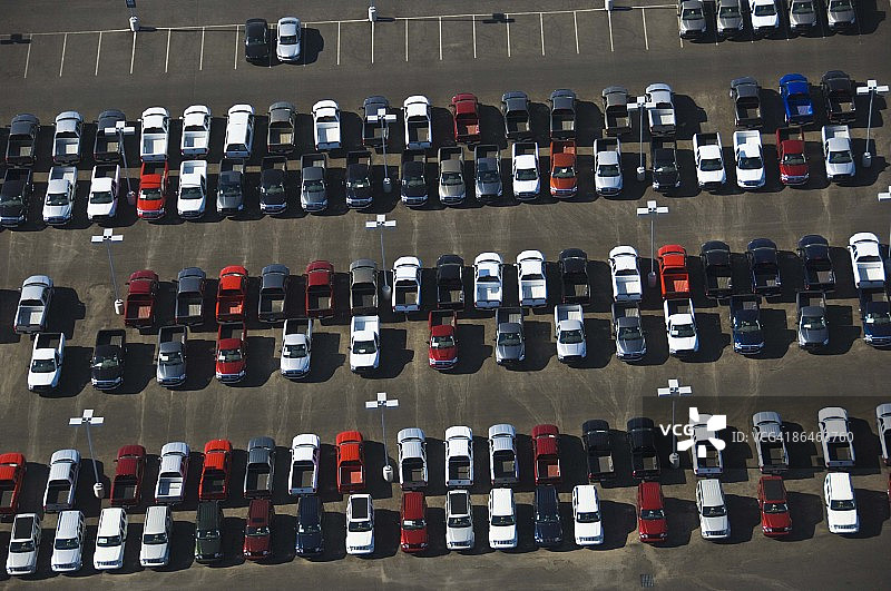 停车场鸟瞰图图片素材