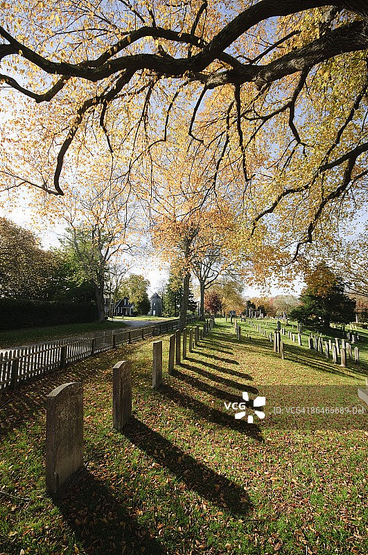 美国纽约州长岛汉普顿东汉普顿墓地图片素材