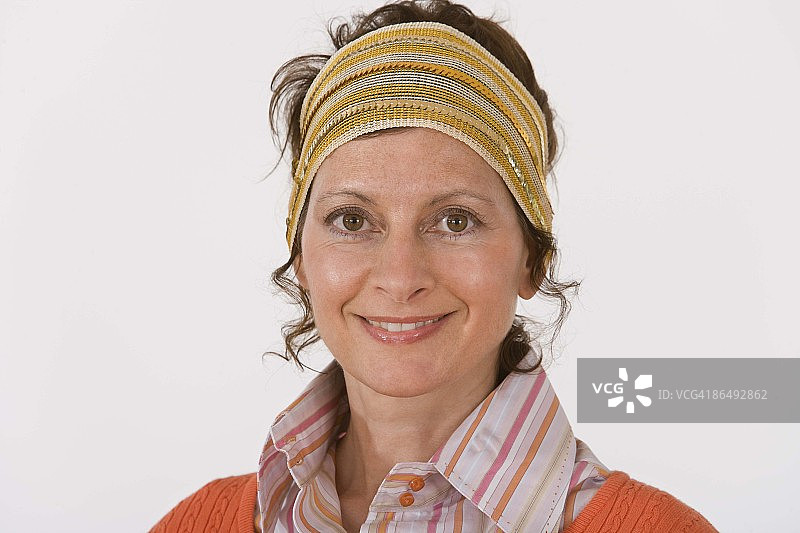 微笑女人的肖像图片素材