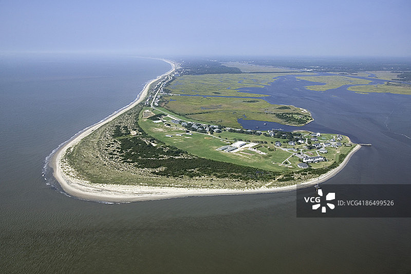 北卡罗来纳州博德黑德岛半岛航拍图片素材