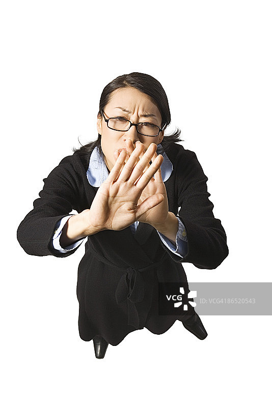 女商人手势示意停止图片素材