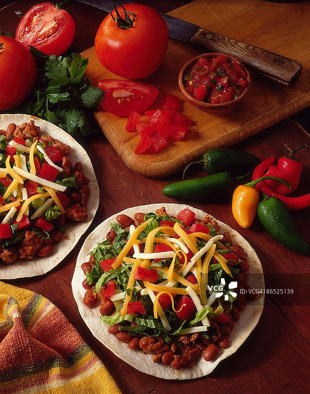 墨西哥玉米饼配料图片素材