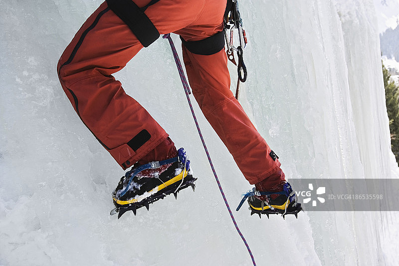 攀冰者图片素材