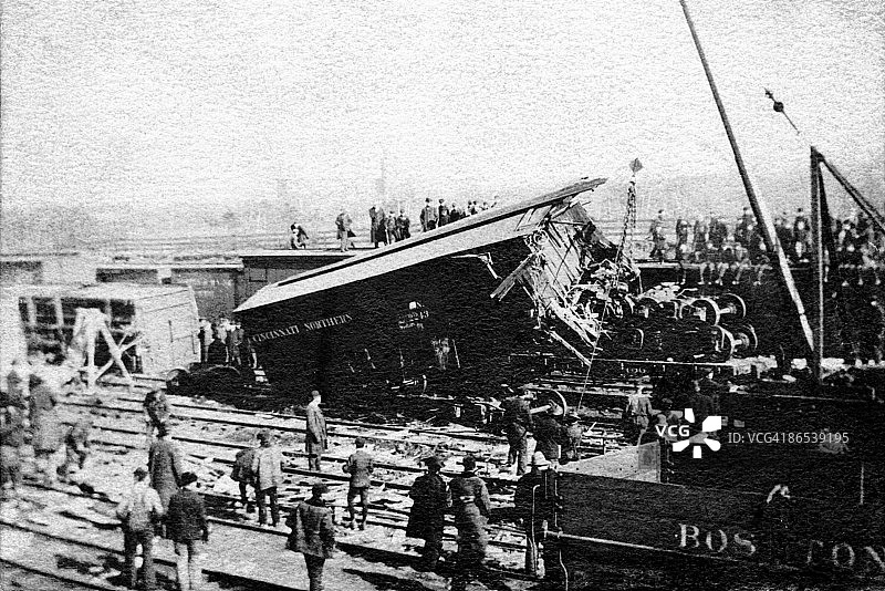 波士顿火车事故图片素材