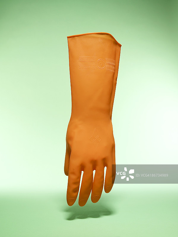 橙色橡胶手套图片素材