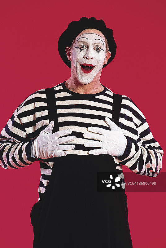 微笑的哑剧演员图片素材