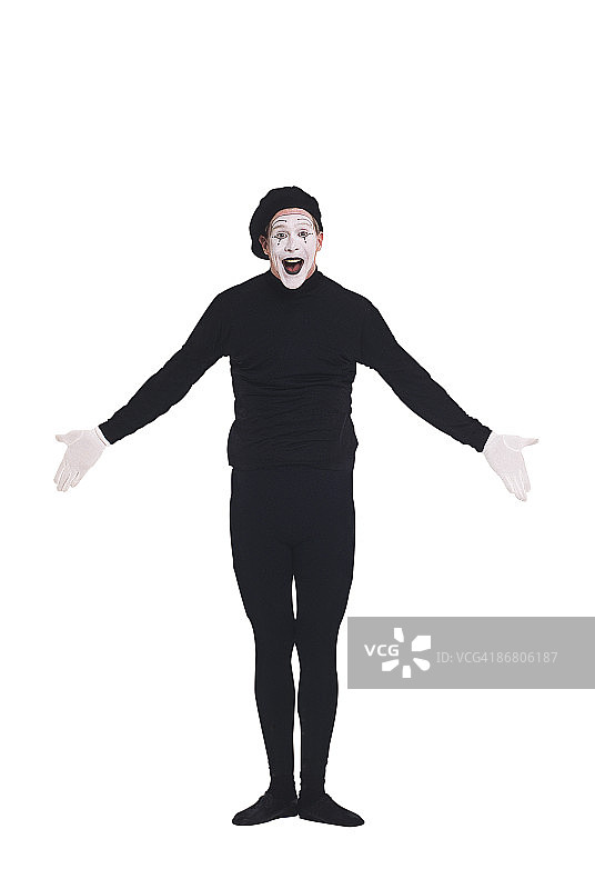 微笑的哑剧演员图片素材