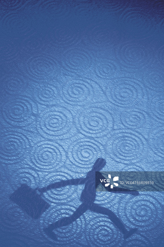 手提公文包的人物剪影图片素材