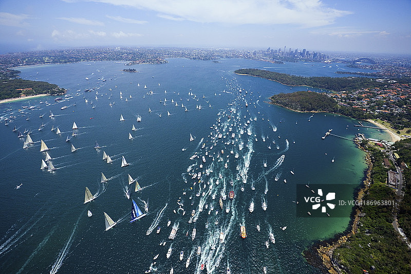 悉尼至霍巴特帆船赛图片素材