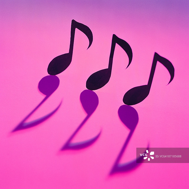 带阴影的音符图片素材