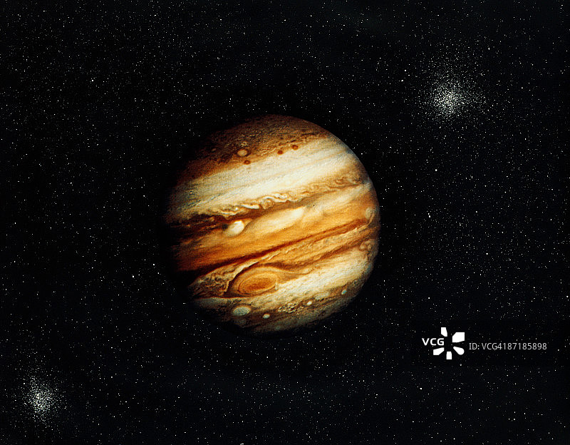 旅行者1号拍摄的木星景观图片素材