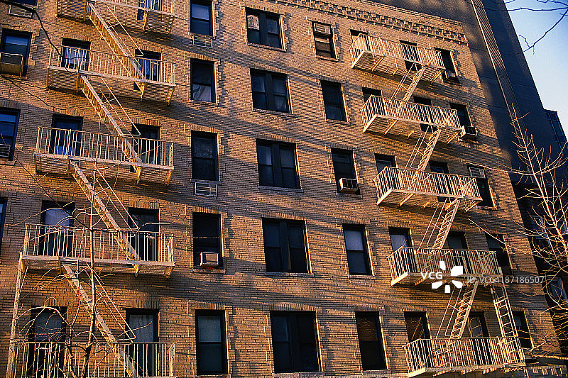 纽约市消防逃生楼梯图片素材